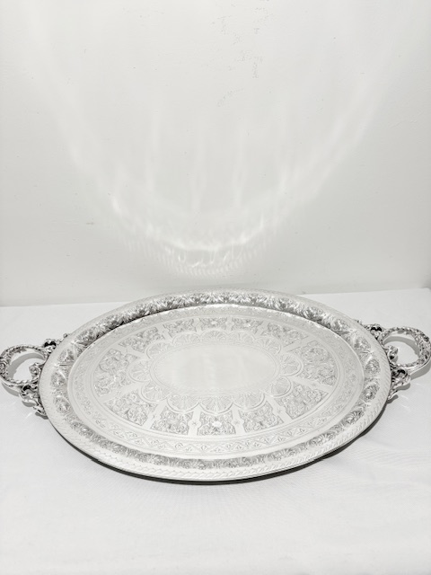Exceptional Elaborate Antique Silver Plated Tray