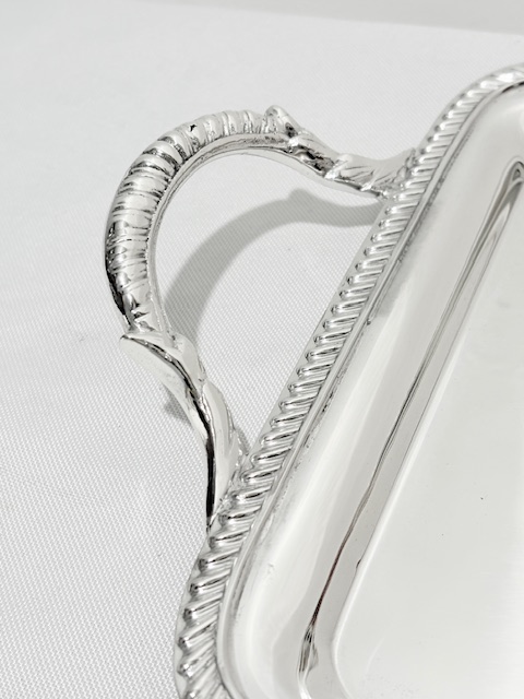 Antique Silver Plated Bar, Sandwich or Decanter Tray