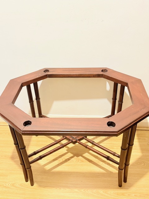 Impressive Antique Silver Plated Gallery Tray on Wooden Table Impressive Antique Silver Plated Gallery Tray on Wooden Table