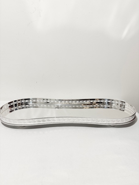 Vintage Long Rectangular Silver Plated Tray Vintage Long Rectangular Silver Plated Tray