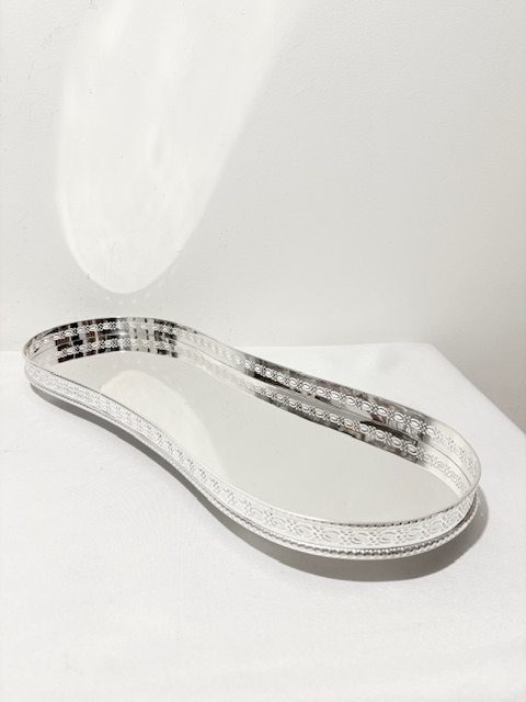 Vintage Long Rectangular Silver Plated Tray Vintage Long Rectangular Silver Plated Tray
