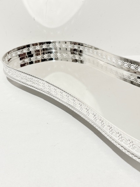 Vintage Long Rectangular Silver Plated Tray Vintage Long Rectangular Silver Plated Tray