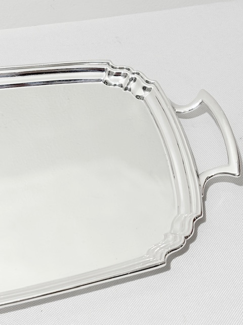 Antique Two Handled Silver Plated Tray Antique Two Handled Silver Plated Tray