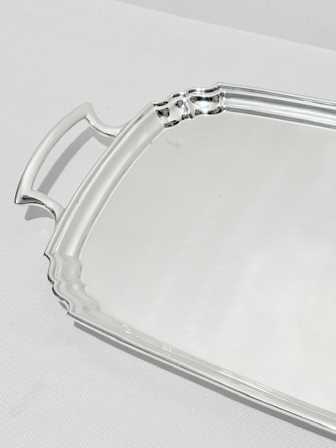 Antique Two Handled Silver Plated Tray Antique Two Handled Silver Plated Tray