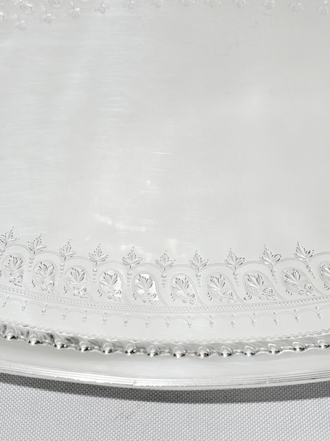 Antique Silver Plated Boat Shaped Tray Antique Silver Plated Boat Shaped Tray