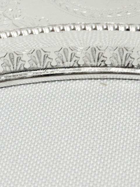 Vintage Silver Plated Gallery Tray Wide at the Ends and Narrows in the Middle Vintage Silver Plated Gallery Tray Wide at the Ends and Narrows in the Middle