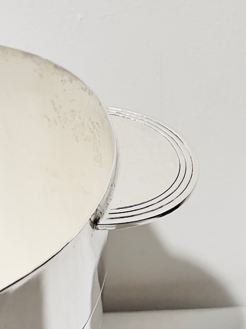 Silver Plated Wine Cooler or Champagne Bucket with Half Moon Shaped Handles