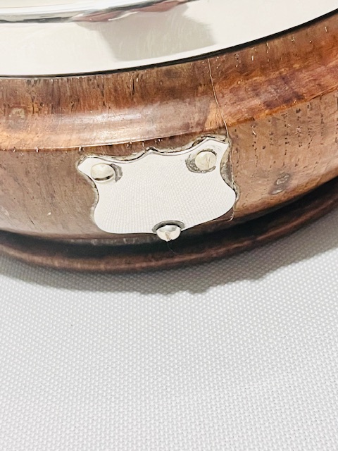 Antique Shaped Oak and Silver Plated Jam or Preserve Dish Antique Shaped Oak and Silver Plated Jam or Preserve Dish