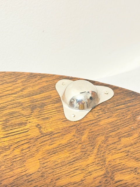 Antique Silver Plated and Oak Gallery Tray with Shaped Handles Antique Silver Plated and Oak Gallery Tray with Shaped Handles