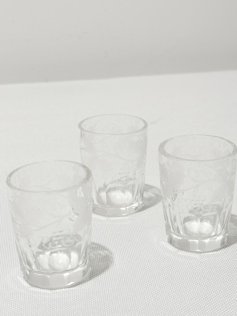 Charming Antique Silver Plate and Glass Liqueur Set
