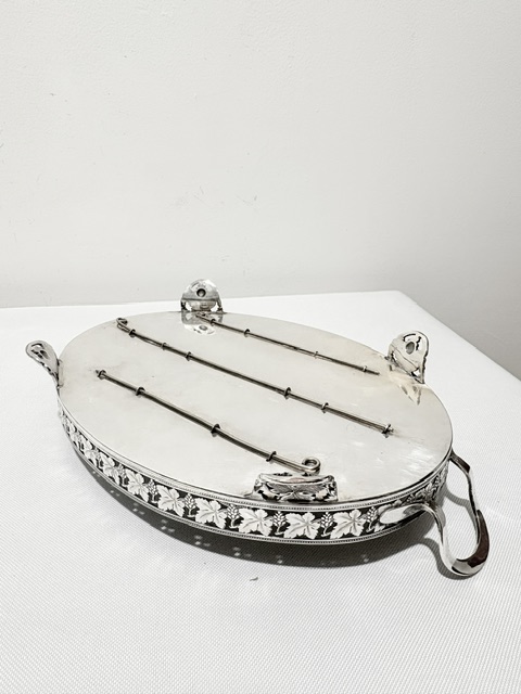 Charming Antique Silver Plate and Glass Liqueur Set