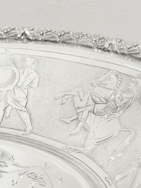 Antique Swing Handle Silver Plated Basket