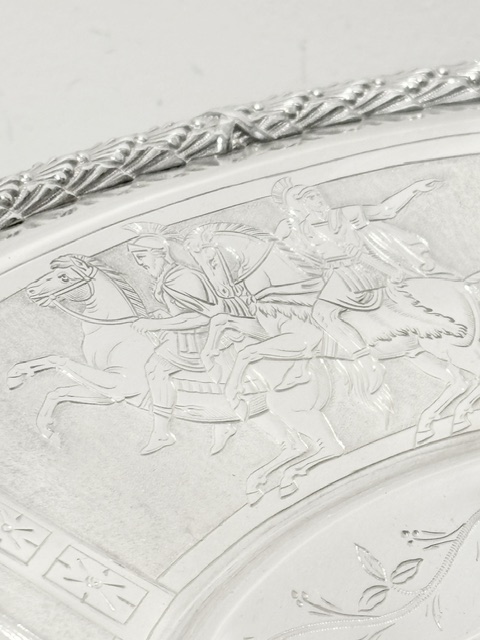 Antique Swing Handle Silver Plated Basket