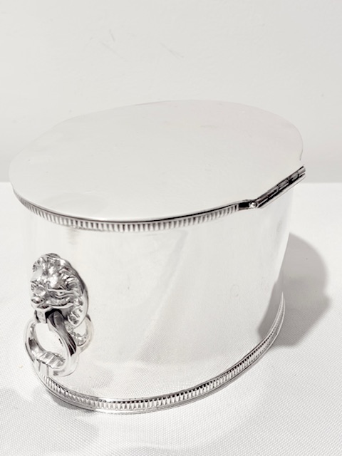 Antique Oval Silver Plated Wafer Box
