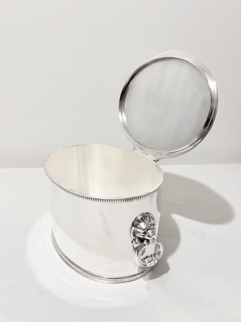 Antique Oval Silver Plated Wafer Box