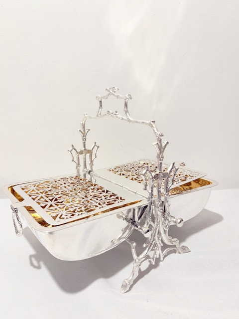 Antique Folding Biscuit Box or Biscuit Warmer by Fenton Brothers