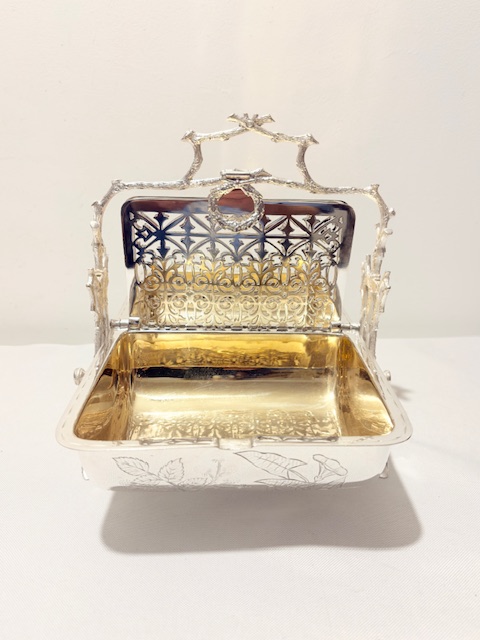 Antique Folding Biscuit Box or Biscuit Warmer by Fenton Brothers