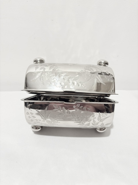 Unusual Conversion of an Antique Silver Plated Biscuit Box