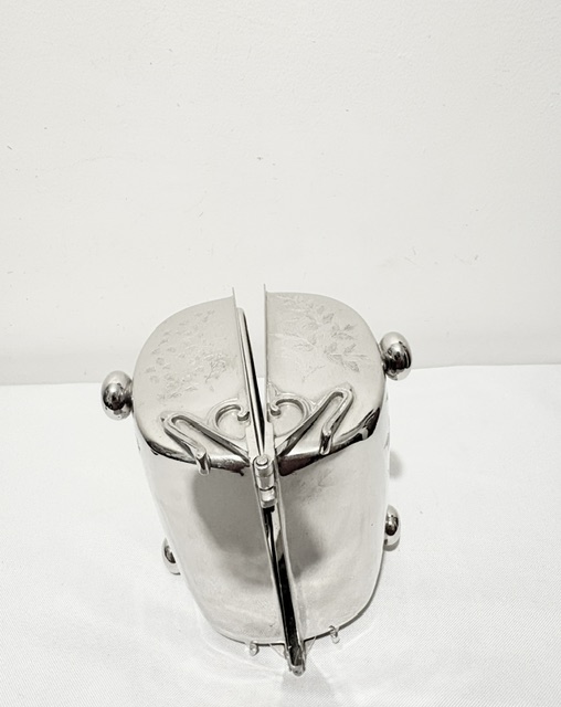 Unusual Conversion of an Antique Silver Plated Biscuit Box Unusual Conversion of an Antique Silver Plated Biscuit Box