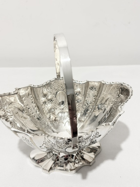 Small Antique Silver Plated Bon Bon Basket