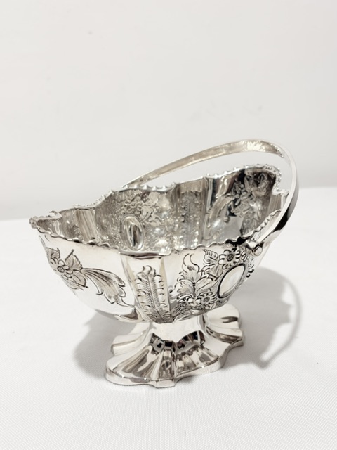 Small Antique Silver Plated Bon Bon Basket