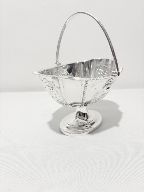 Antique Silver Plated Small Bon Bon Basket Antique Silver Plated Small Bon Bon Basket