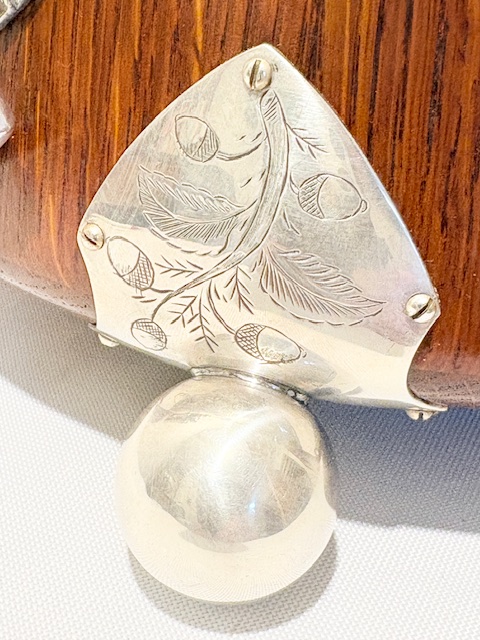 Antique Silver Plated and Oak Salad Bowl Antique Silver Plated and Oak Salad Bowl