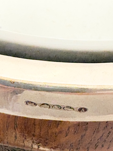 Antique Silver Plated and Oak Salad Bowl Antique Silver Plated and Oak Salad Bowl