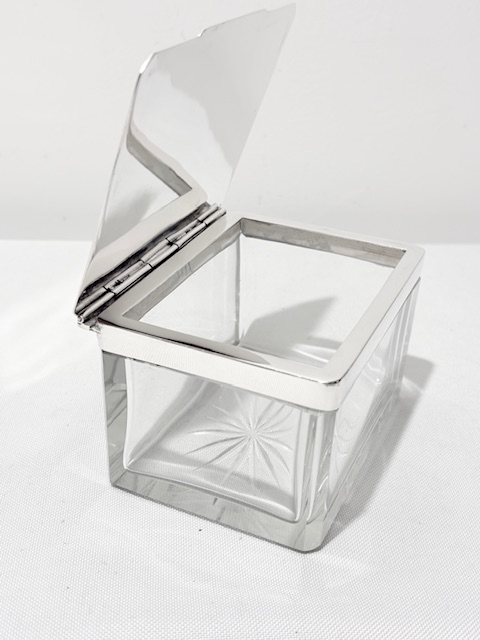 Attractive Vintage Silver Plated and Glass Box