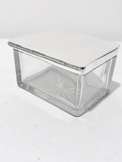 Attractive Vintage Silver Plated and Glass Box
