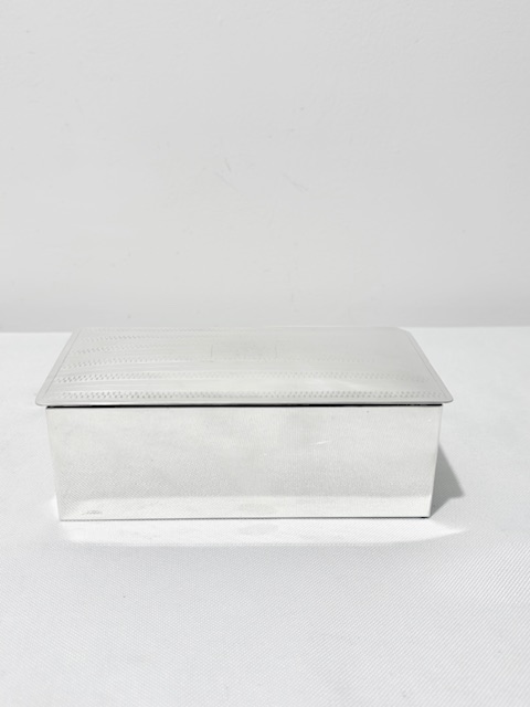 Handsome Rectangular Vintage Silver Plated Cigarette Box