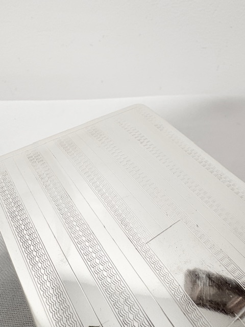 Handsome Rectangular Vintage Silver Plated Cigarette Box Handsome Rectangular Vintage Silver Plated Cigarette Box