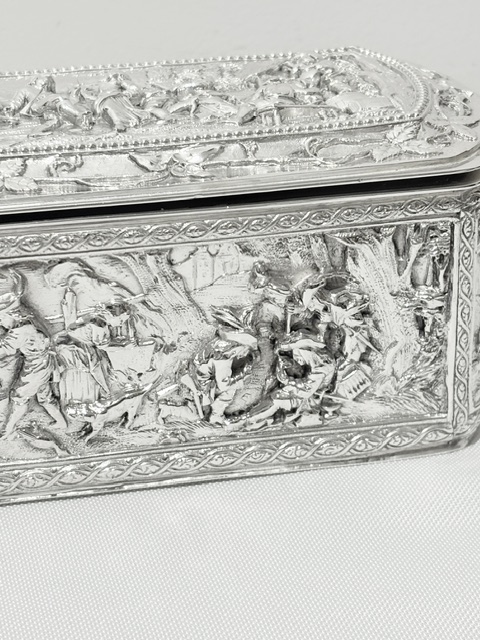Attractive Electro Form Antique Silver Plated Trinket Box Attractive Electro Form Antique Silver Plated Trinket Box