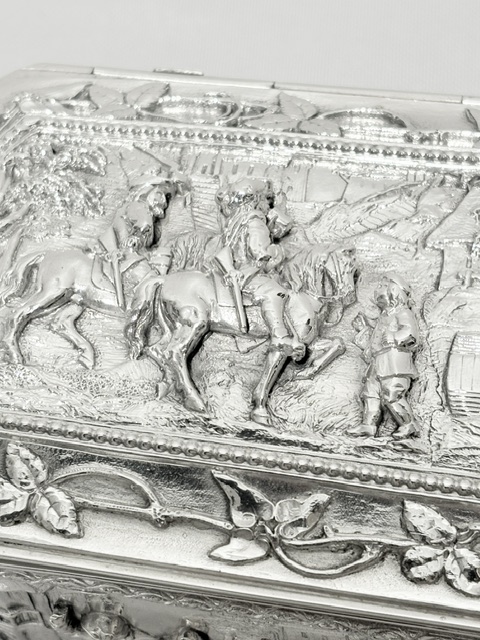 Attractive Electro Form Antique Silver Plated Trinket Box Attractive Electro Form Antique Silver Plated Trinket Box