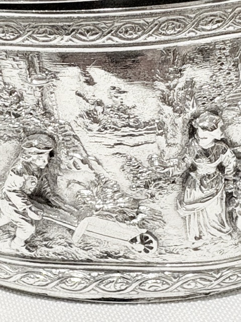 Attractive Electro Form Antique Silver Plated Trinket Box Attractive Electro Form Antique Silver Plated Trinket Box