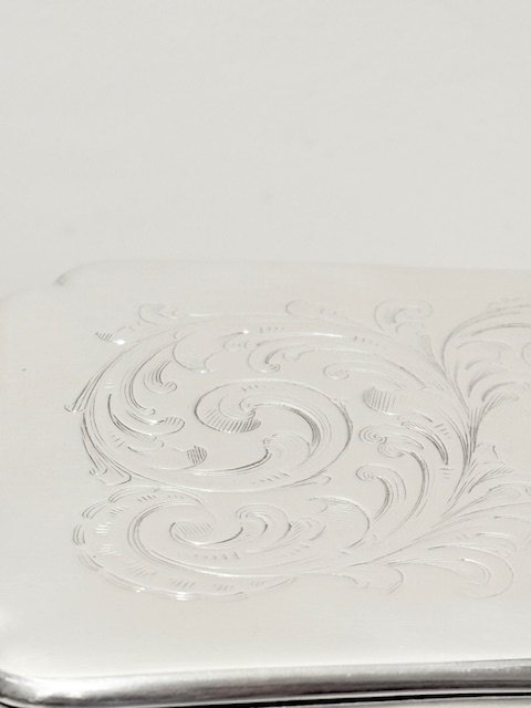 Antique Silver Plated Rectangular Tea Caddy Antique Silver Plated Rectangular Tea Caddy