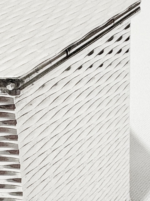 Smart Hexagonal Antique Silver Plated Tea Caddy