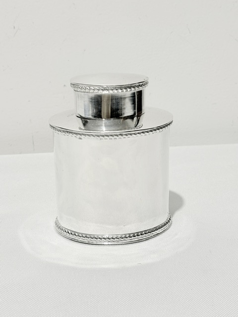 Cylindrical in Shape Antique Silver Plated Tea Caddy Cylindrical in Shape Antique Silver Plated Tea Caddy