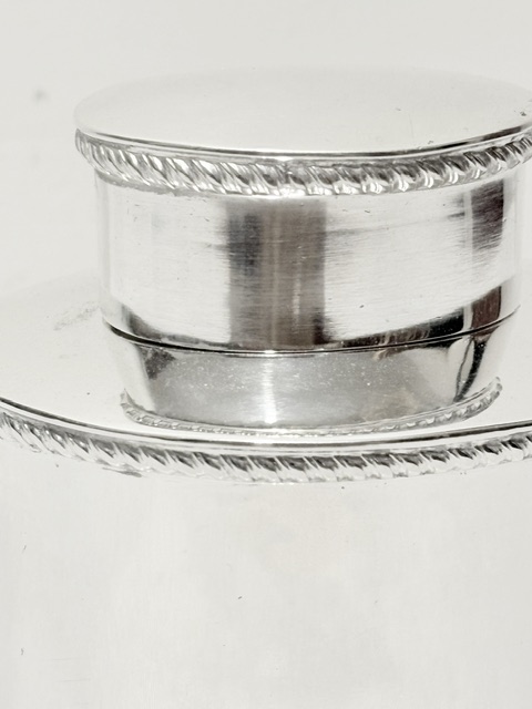 Cylindrical in Shape Antique Silver Plated Tea Caddy Cylindrical in Shape Antique Silver Plated Tea Caddy