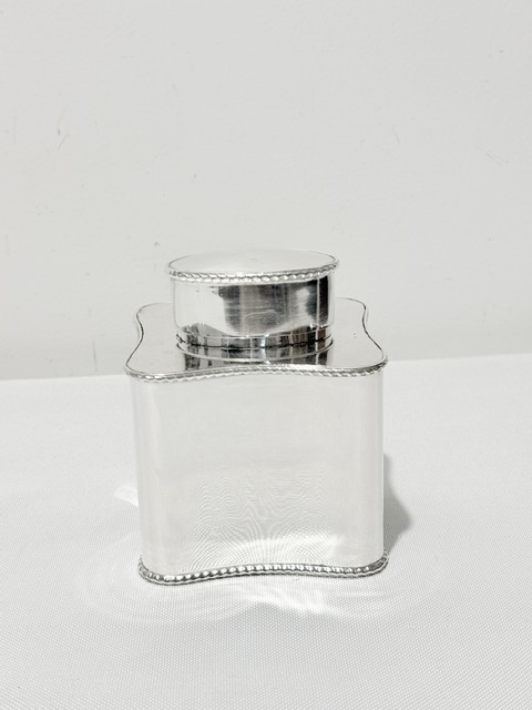 Antique Square in Shape Silver Plated Tea Caddy Antique Square in Shape Silver Plated Tea Caddy