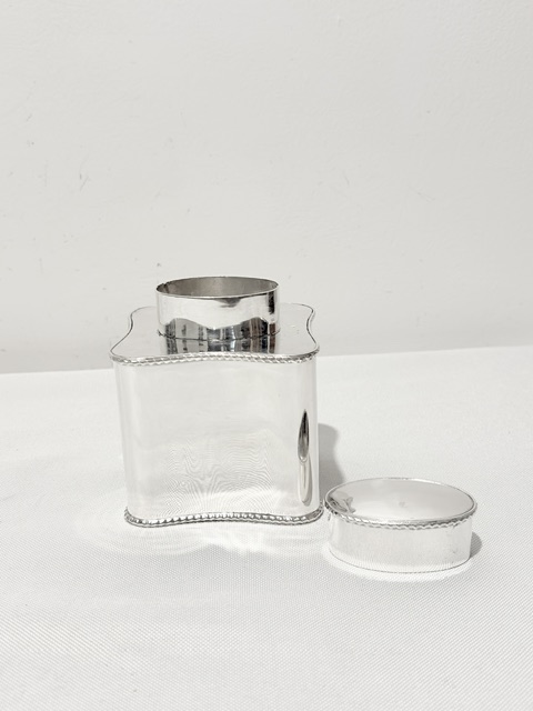 Antique Square in Shape Silver Plated Tea Caddy Antique Square in Shape Silver Plated Tea Caddy