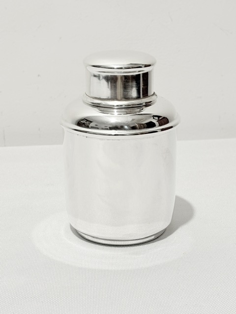 Very Simple in Design Antique Silver Plated Tea Caddy Very Simple in Design Antique Silver Plated Tea Caddy