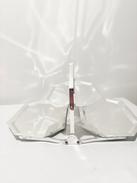 Antique Silver Plated Folding Cake Stand