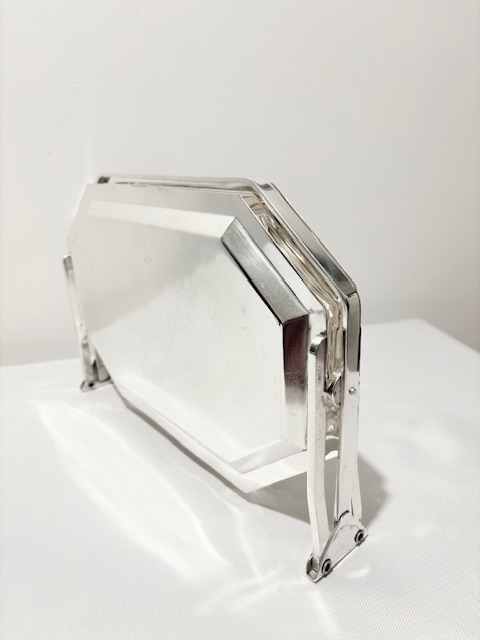 Antique Silver Plated Folding Cake Stand