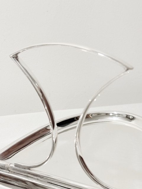 Unusual Antique Silver Plated Folding Cake Stand