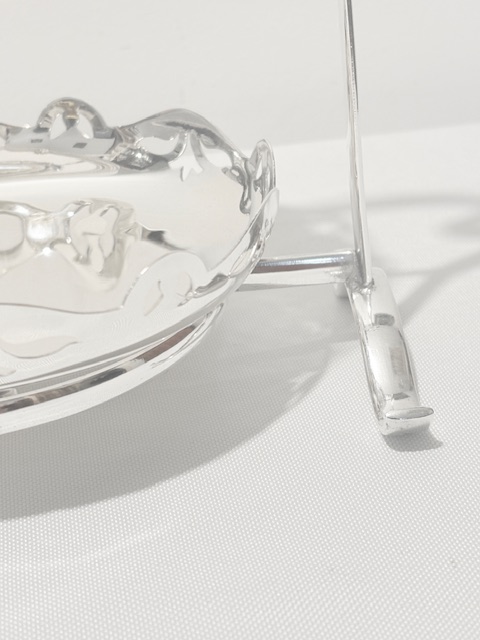 Two Tier Vintage Silver Plated Cake Stand