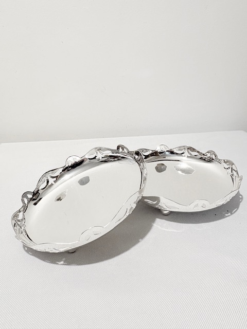 Two Tier Vintage Silver Plated Cake Stand