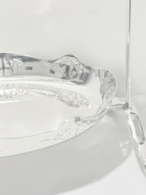 Vintage Silver Plated Cake Stand with Oval Dishes