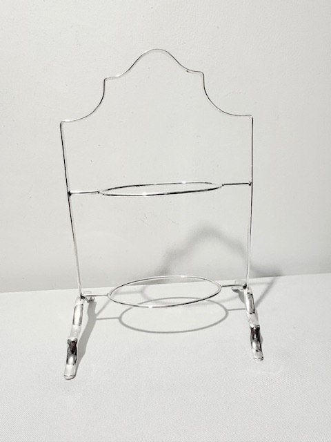 Vintage Silver Plated Cake Stand with Oval Dishes