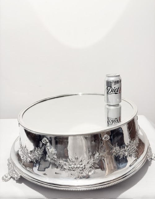Handsome Antique Silver Plated Table Centrepiece Plateau or Cake Stand Handsome Antique Silver Plated Table Centrepiece Plateau or Cake Stand